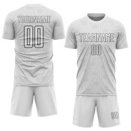 Custom White Steel Uniform Shape Geometric Sublimation Gray Jersey Sports Soccer Custom White Steel Uniform Shape Geometric Sublimation Gray Jersey Sports Soccer