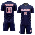Sports Pink-White Geometric Soccer Sublimation Jersey Custom Medium Uniform Navy Shape Sports Pink-White Geometric Soccer Sublimation Jersey Custom Medium Uniform Navy Shape