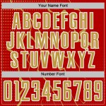 Lightning Custom Jersey Soccer Uniform Gold-White Old Red Sports Sublimation Lightning Custom Jersey Soccer Uniform Gold-White Old Red Sports Sublimation