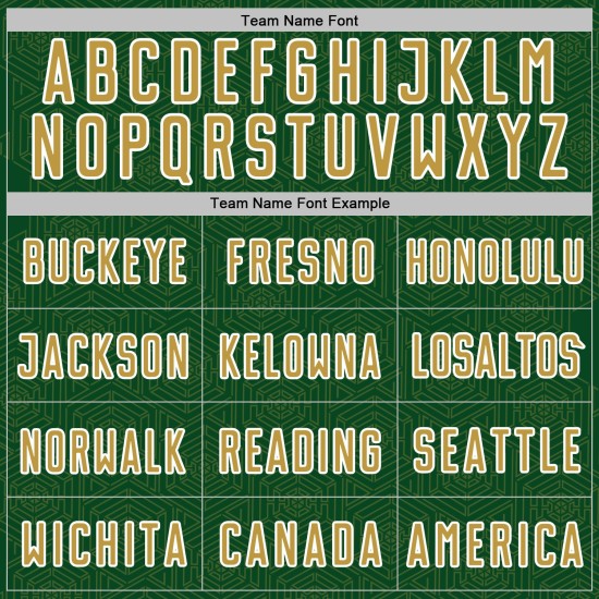 Green Geometric Shape Custom Jersey Sports Sublimation Uniform Gold-White Soccer Old Green Geometric Shape Custom Jersey Sports Sublimation Uniform Gold-White Soccer Old