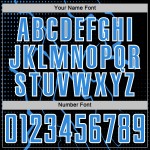 Sublimation Powder Custom Soccer Uniform Sports Lightning Blue-White Jersey Black Sublimation Powder Custom Soccer Uniform Sports Lightning Blue-White Jersey Black