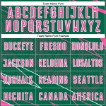 Kelly Sports Pink-White Sublimation Custom Uniform Soccer Lines Jersey Green Kelly Sports Pink-White Sublimation Custom Uniform Soccer Lines Jersey Green